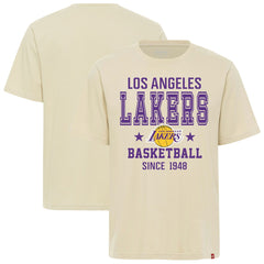 Los Angeles Lakers Sportiqe Unisex Duke Premium T-Shirt - Cream on sale