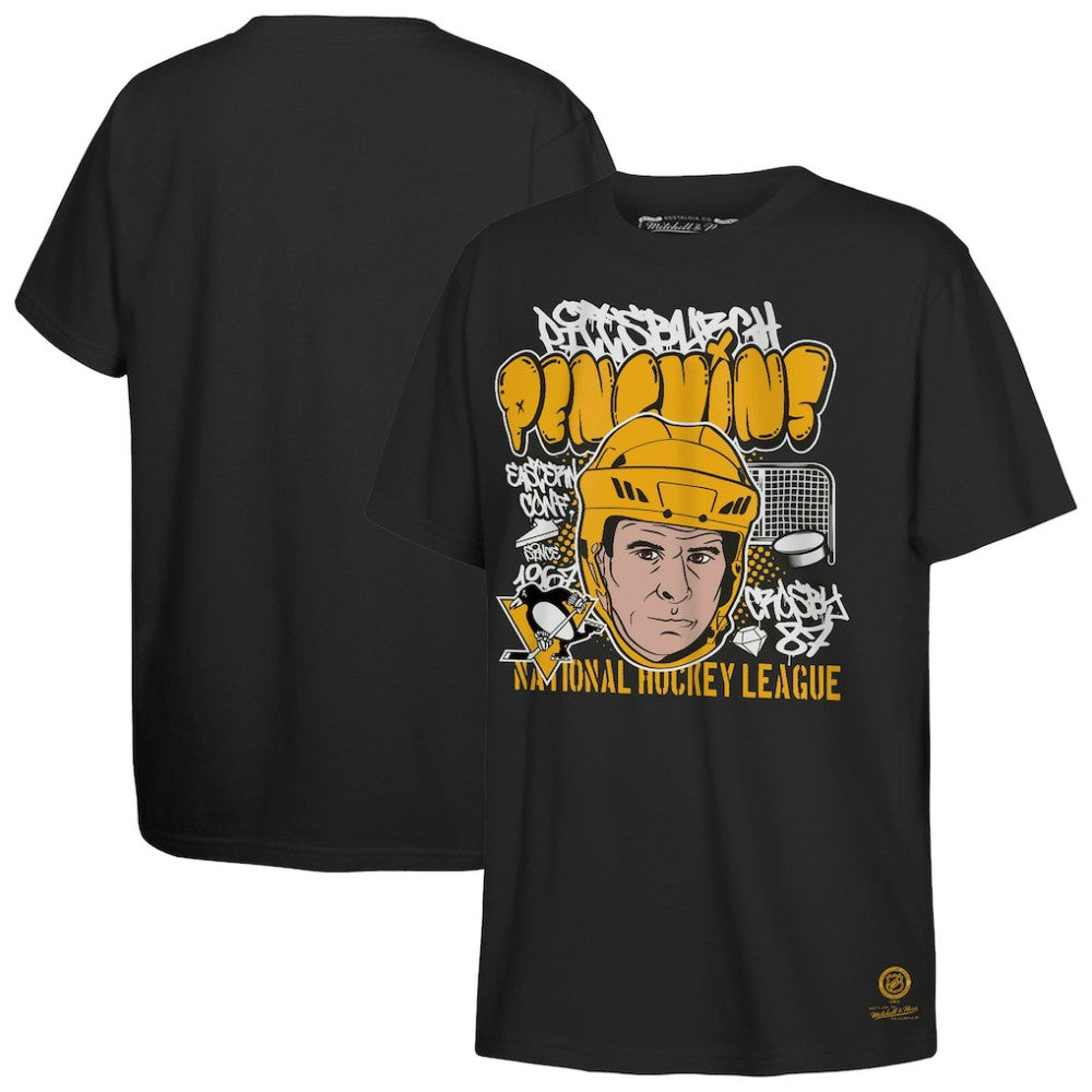 Sidney Crosby Pittsburgh Penguins Mitchell & Ness Youth Caricature T-Shirt - Black T-shirts