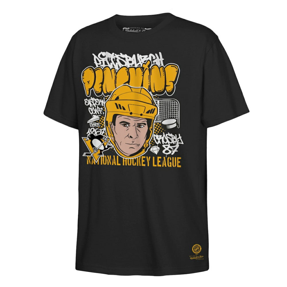 Sidney Crosby Pittsburgh Penguins Mitchell & Ness Youth Caricature T-Shirt - Black T-shirts