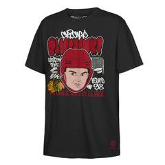 Connor Bedard Chicago Blackhawks Mitchell & Ness Youth Caricature T-Shirt - Black T-shirts