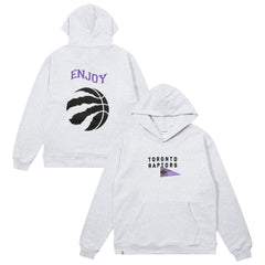 Enjoy Basketball x Toronto Raptors Unisex Hoop Enthusiast Capsule Collection Pullover Hoodie - Heather Gray for sale