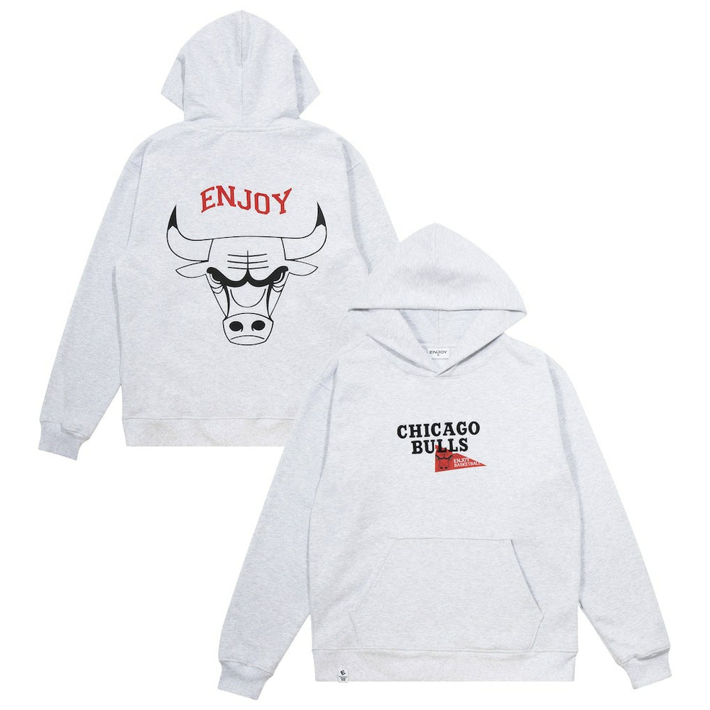 Enjoy Basketball x Chicago Bulls Unisex Hoop Enthusiast Capsule Collection Pullover Hoodie - Heather Gray on sale