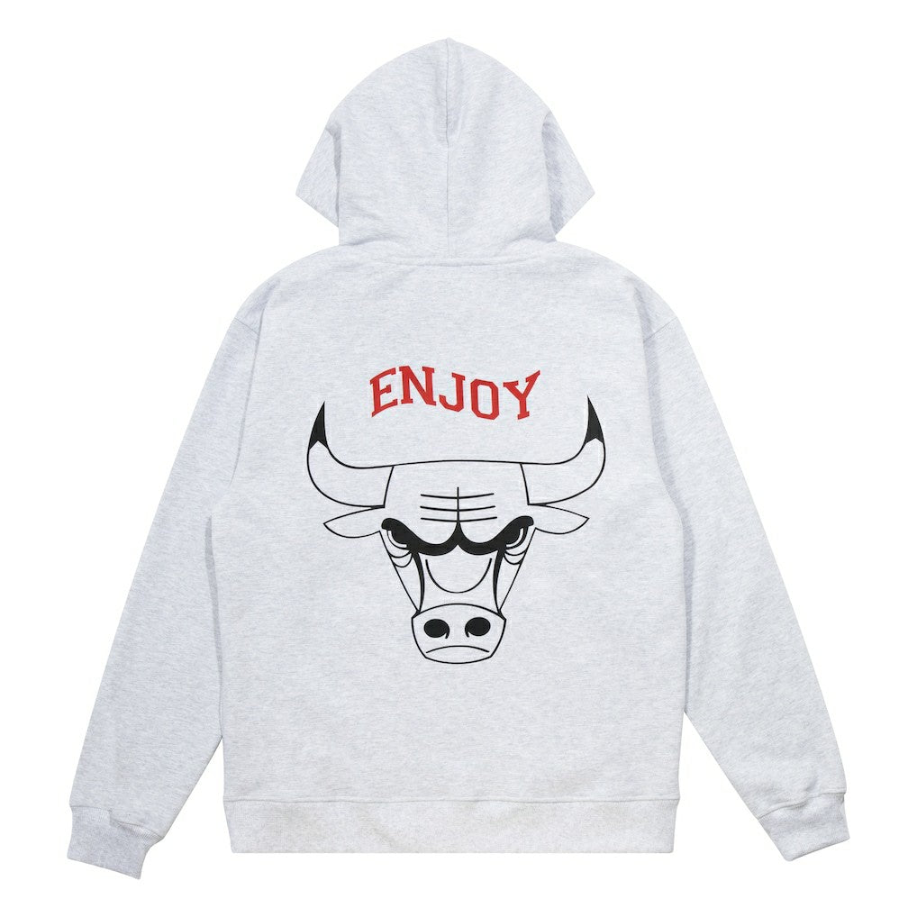 Enjoy Basketball x Chicago Bulls Unisex Hoop Enthusiast Capsule Collection Pullover Hoodie - Heather Gray on sale