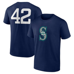 Seattle Mariners Jackie Robinson Day Name & Number T-Shirt Navy