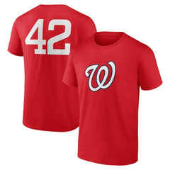 Washington Nationals Jackie Robinson Day Name & Number T-Shirt Red