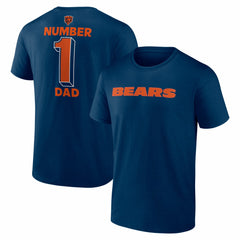 Chicago Bears #1 Dad Jersey T-Shirt - Navy for sale