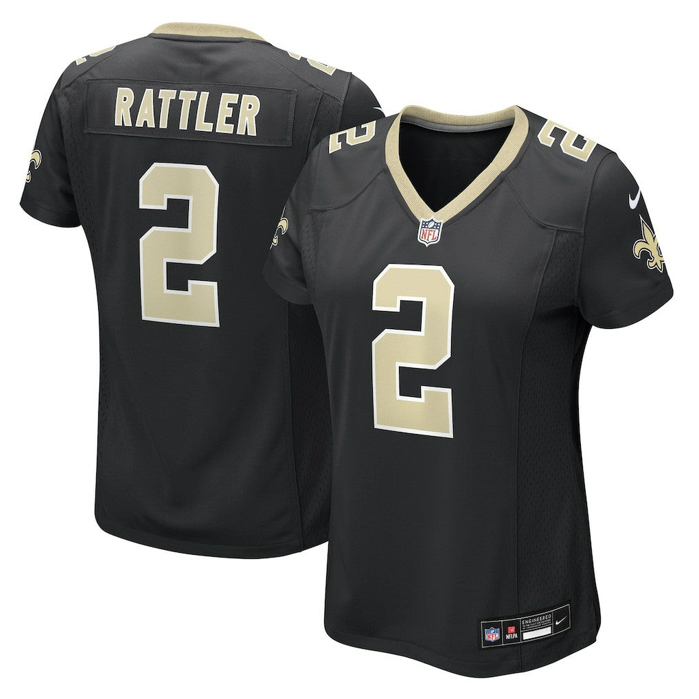 Spencer Rattler New Orleans Saints Women's Team Game Jersey - Black outlet