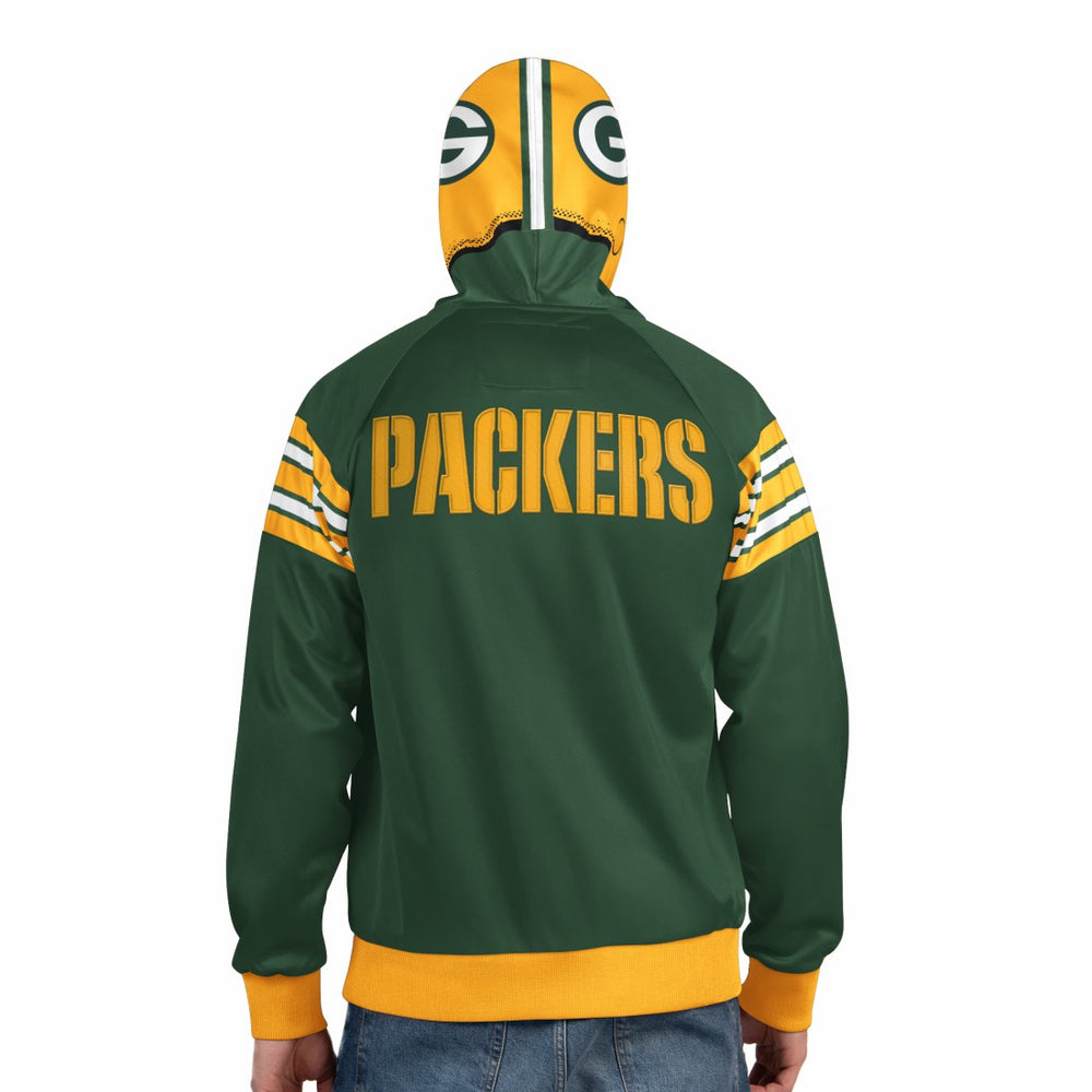 Green Bay Packers Pro Player Helmet Full-Zip Hooded Track Jacket - Green/Gold outlet