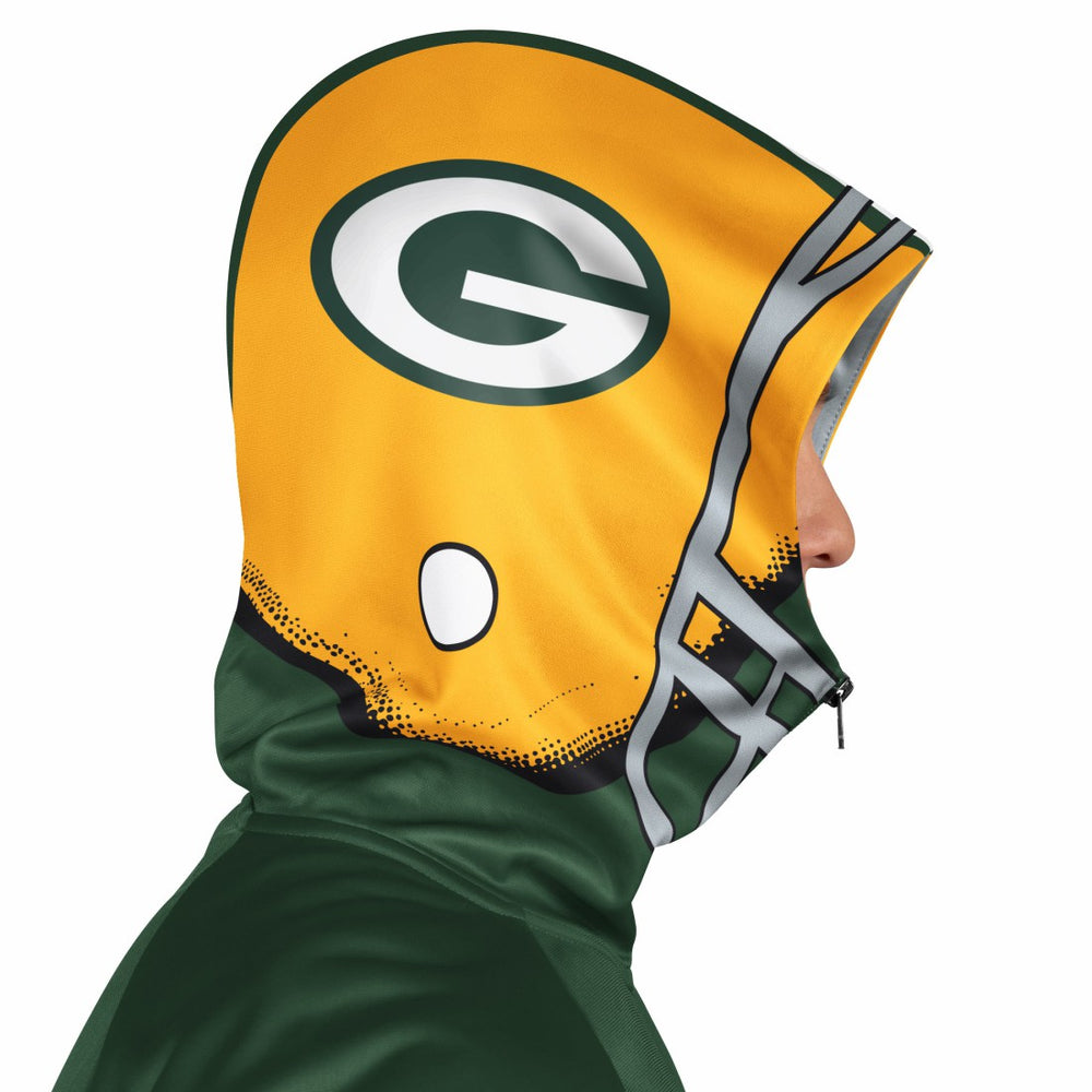 Green Bay Packers Pro Player Helmet Full-Zip Hooded Track Jacket - Green/Gold outlet
