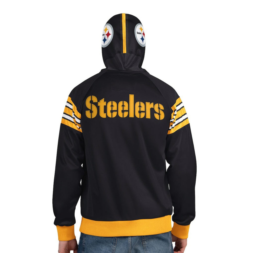 Pittsburgh Steelers Pro Player Helmet Full-Zip Hooded Track Jacket - Black/Gold discount