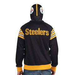 Pittsburgh Steelers Pro Player Helmet Full-Zip Hooded Track Jacket - Black/Gold discount