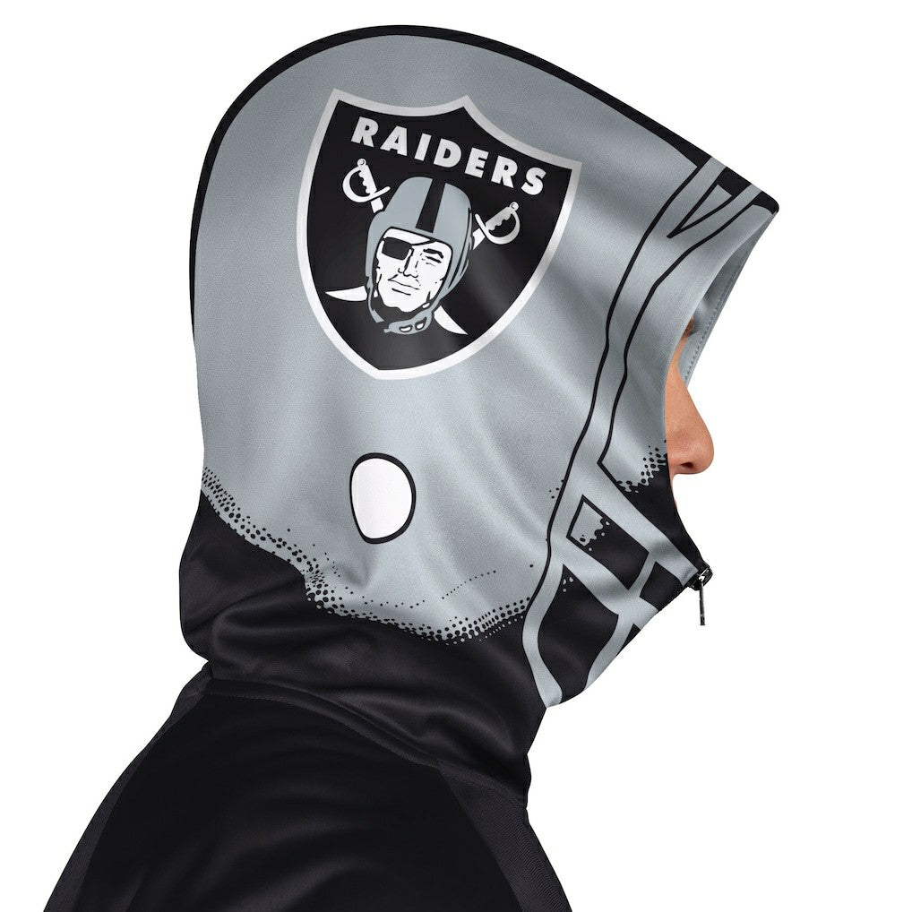 Las Vegas Raiders Pro Player Helmet Full-Zip Hooded Track Jacket - Black/Silver cheap