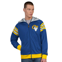 Los Angeles Rams Pro Player Helmet Full-Zip Hooded Track Jacket - Royal/Gold sale