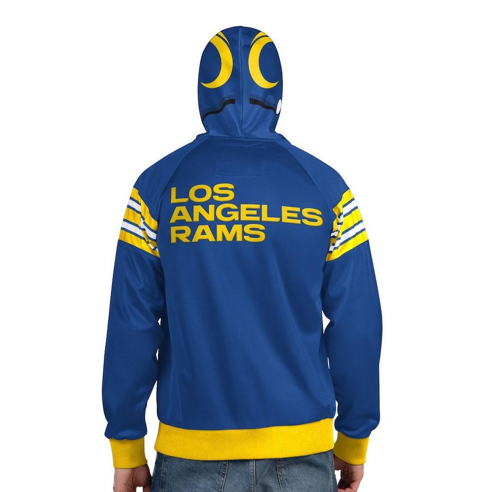 Los Angeles Rams Pro Player Helmet Full-Zip Hooded Track Jacket - Royal/Gold sale