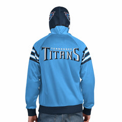 Tennessee Titans Pro Player Helmet Full-Zip Hooded Track Jacket - Light Blue/Navy for sale