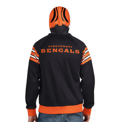 Cincinnati Bengals Pro Player Helmet Full-Zip Hooded Track Jacket - Black/Orange sale