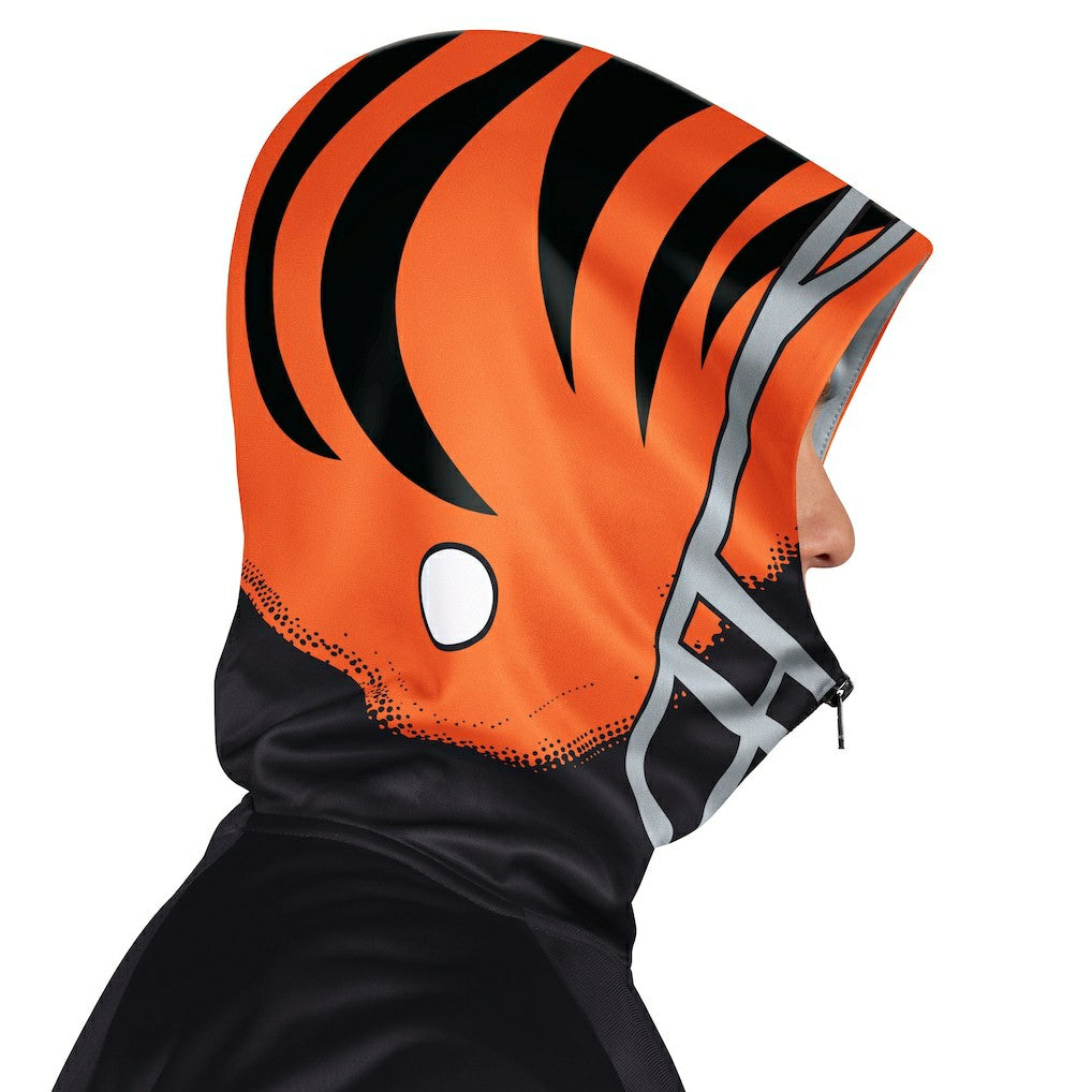 Cincinnati Bengals Pro Player Helmet Full-Zip Hooded Track Jacket - Black/Orange sale