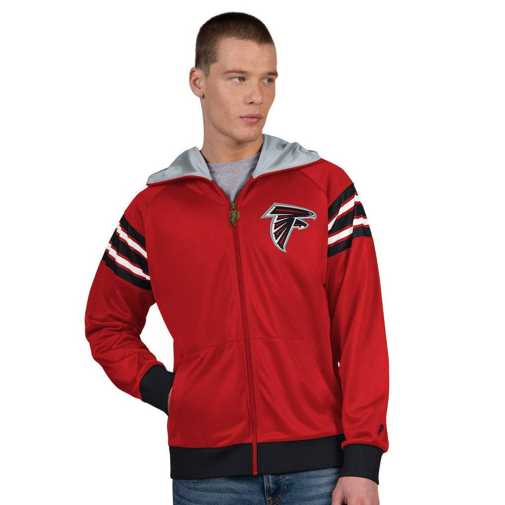 Atlanta Falcons Pro Player Helmet Full-Zip Hooded Track Jacket - Red/Black on sale