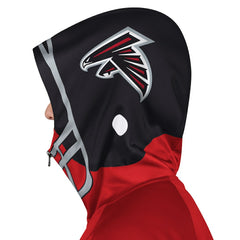 Atlanta Falcons Pro Player Helmet Full-Zip Hooded Track Jacket - Red/Black on sale