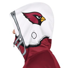 Arizona Cardinals Pro Player Helmet Full-Zip Hooded Track Jacket - Cardinal/White cheap