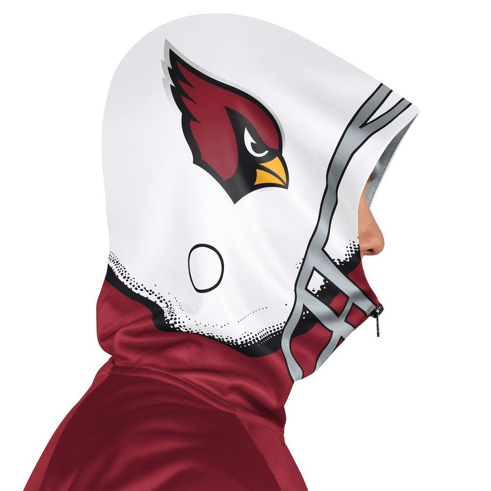 Arizona Cardinals Pro Player Helmet Full-Zip Hooded Track Jacket - Cardinal/White cheap