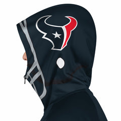 Houston Texans Pro Player Helmet Full-Zip Hooded Track Jacket - Navy/Red outlet