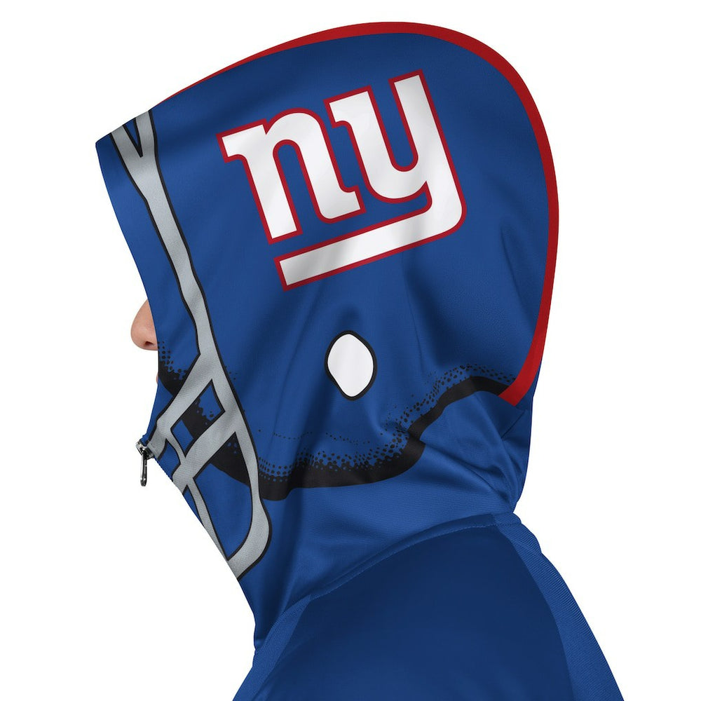 New York Giants Pro Player Helmet Full-Zip Hooded Track Jacket - Royal/Red discount