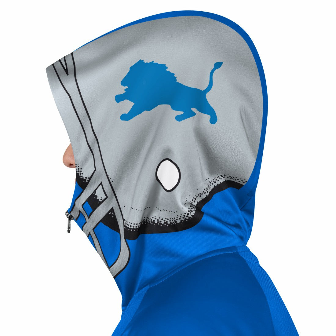 Detroit Lions Pro Player Retro Helmet Full-Zip Hooded Track Jacket - Blue/Silver discount