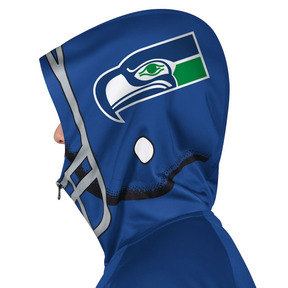 Seattle Seahawks Pro Player Retro Helmet Full-Zip Hooded Track Jacket - Royal/Green sale