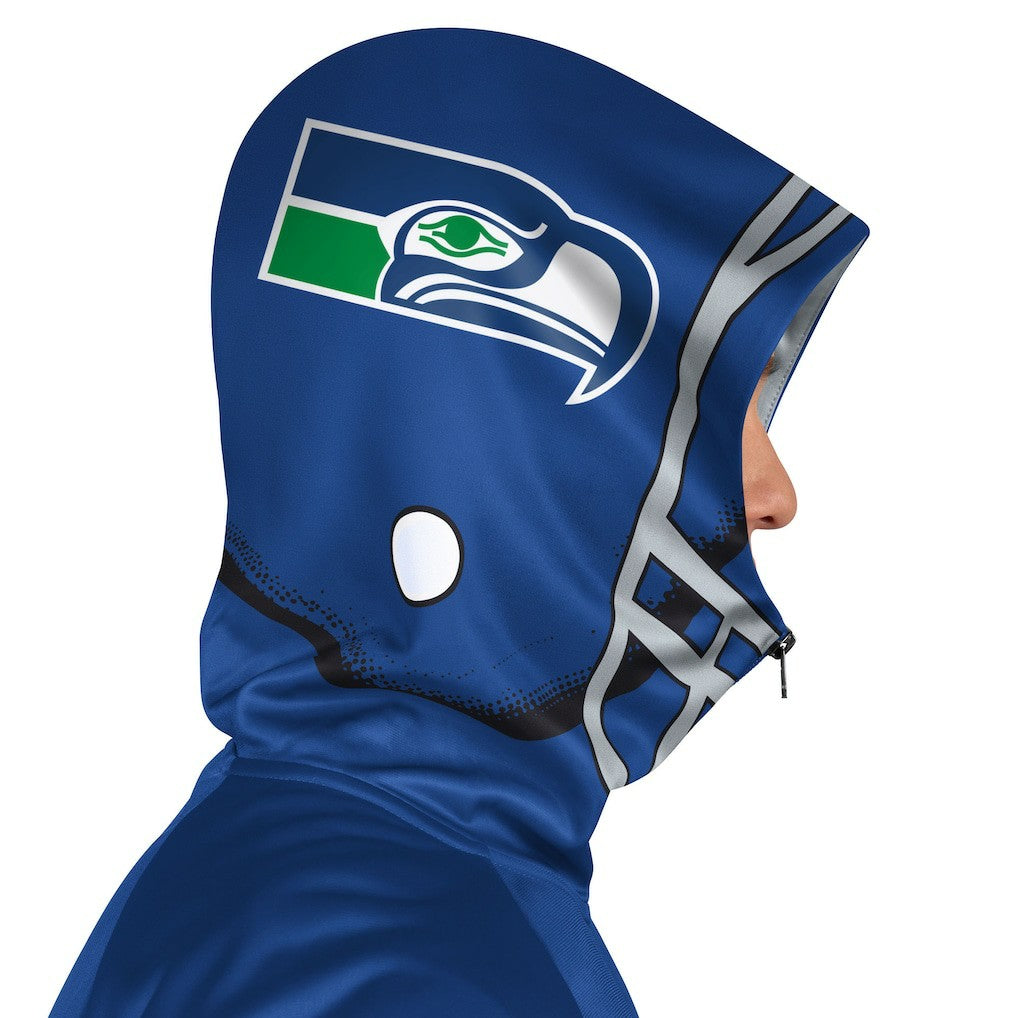Seattle Seahawks Pro Player Retro Helmet Full-Zip Hooded Track Jacket - Royal/Green sale