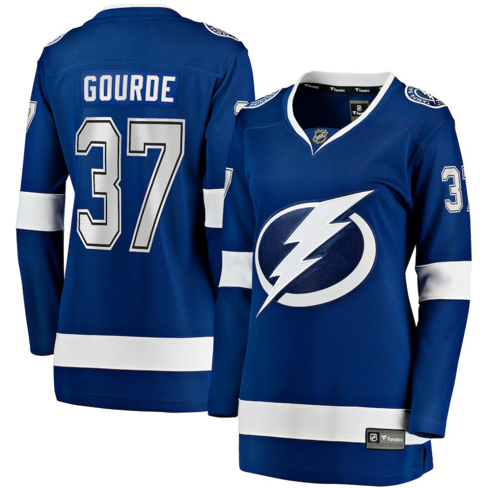 Yanni Gourde Tampa Bay Lightning Fanatics Women's Home Breakaway Player Jersey - Blue Jerseys