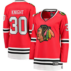 Spencer Knight Chicago Blackhawks Fanatics Women's Home Breakaway Player Jersey - Red Jerseys