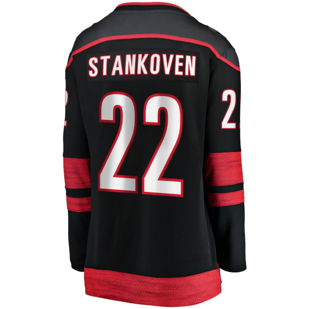 Logan Stankoven Carolina Hurricanes Fanatics Women's Home Breakaway Player Jersey - Black Jerseys
