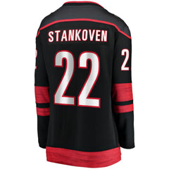 Logan Stankoven Carolina Hurricanes Fanatics Women's Home Breakaway Player Jersey - Black Jerseys