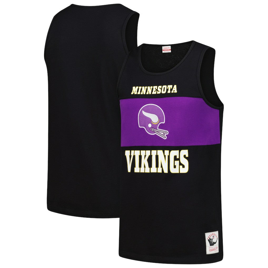Minnesota Vikings Retro Colorblock Tank Top - Black on sale