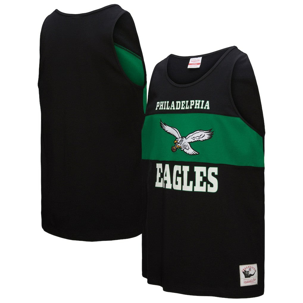 Philadelphia Eagles Retro Colorblock Tank Top - Black outlet