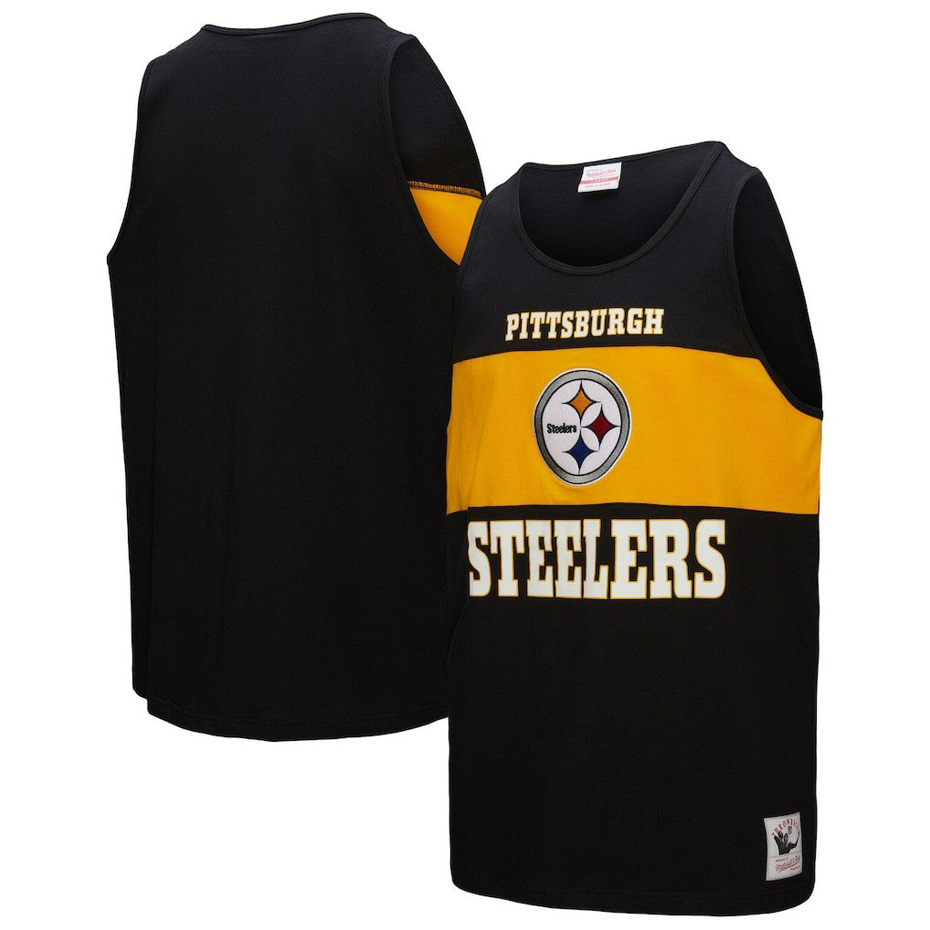 Pittsburgh Steelers Retro Colorblock Tank Top - Black outlet