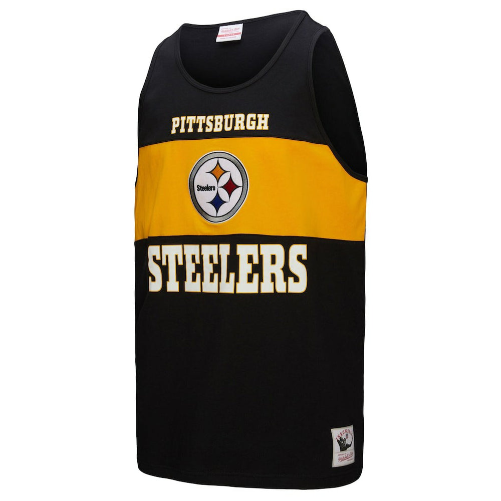 Pittsburgh Steelers Retro Colorblock Tank Top - Black outlet