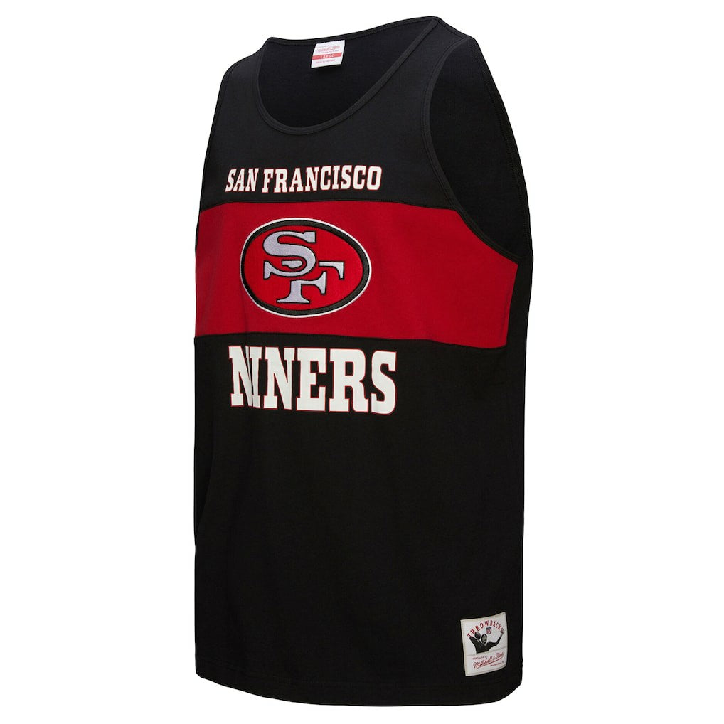 San Francisco 49ers Retro Colorblock Tank Top - Black outlet
