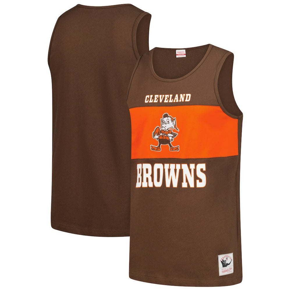 Cleveland Browns Retro Colorblock Tank Top - Brown cheap