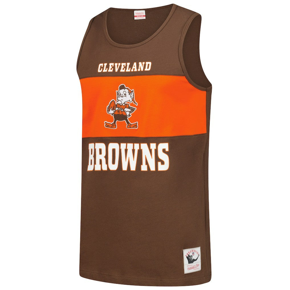 Cleveland Browns Retro Colorblock Tank Top - Brown cheap