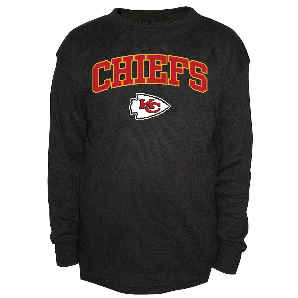 Kansas City Chiefs Big & Tall Thermal Long Sleeve Crew Neck T-Shirt - Black sale