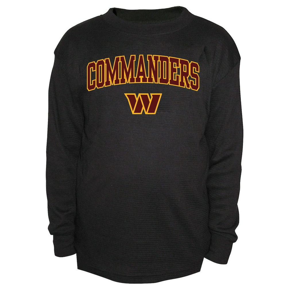 Washington Commanders Big & Tall Thermal Long Sleeve Crew Neck T-Shirt - Black sale