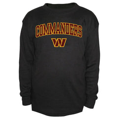 Washington Commanders Big & Tall Thermal Long Sleeve Crew Neck T-Shirt - Black sale