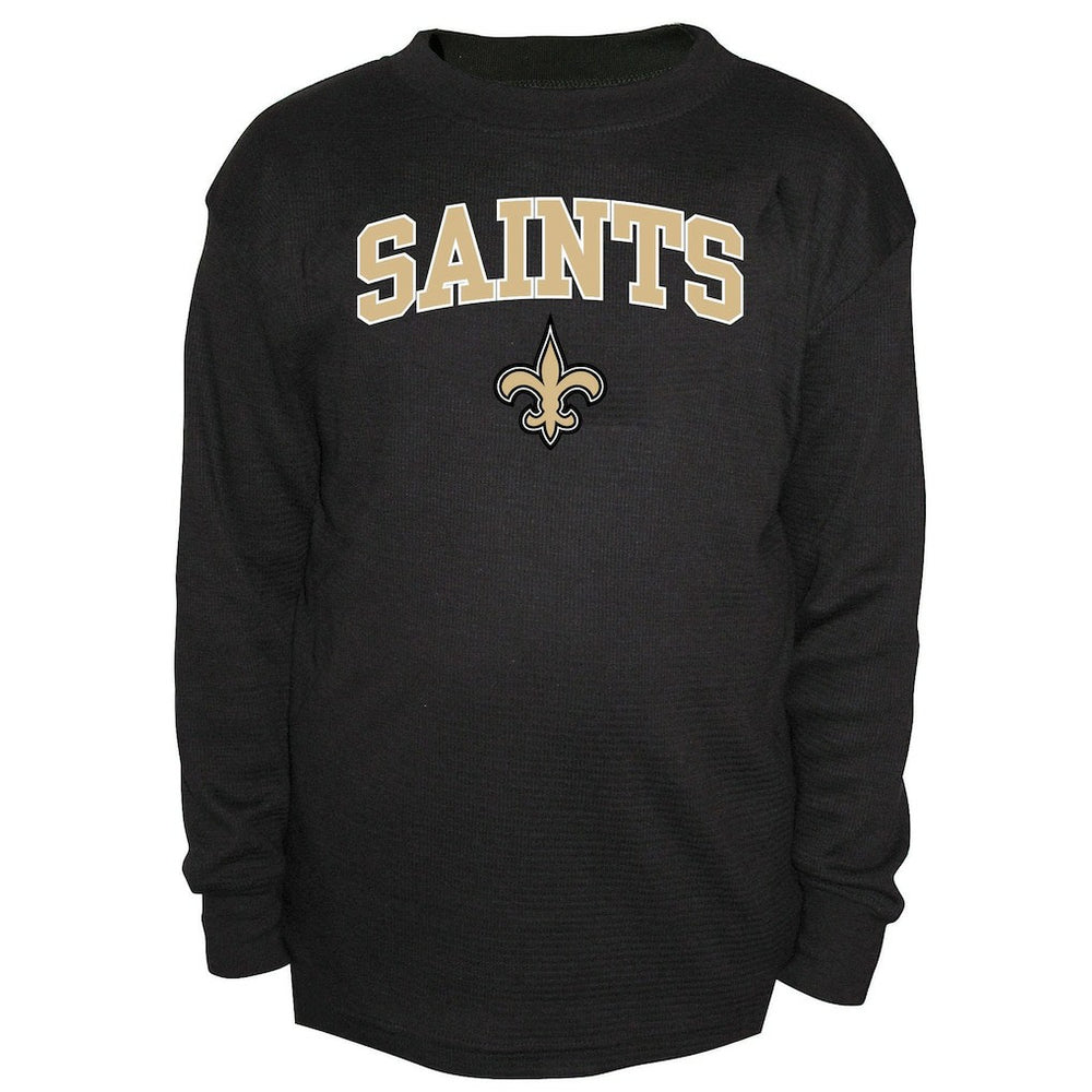 New Orleans Saints Big & Tall Thermal Long Sleeve Crew Neck T-Shirt - Black discount