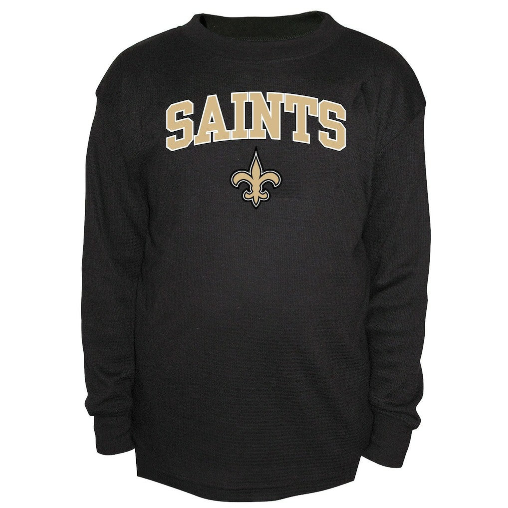 New Orleans Saints Big & Tall Thermal Long Sleeve Crew Neck T-Shirt - Black discount
