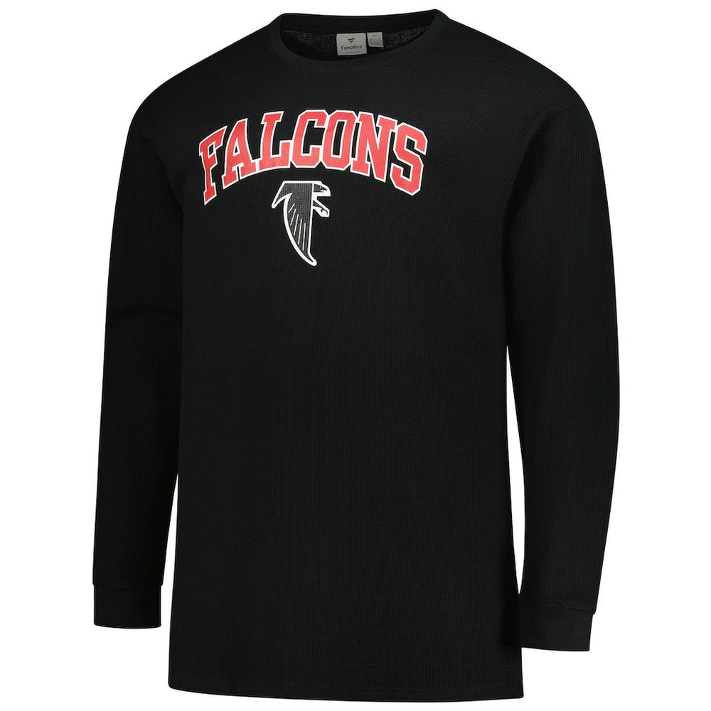 Atlanta Falcons Big & Tall Throwback Thermal Long Sleeve T-Shirt - Black cheap