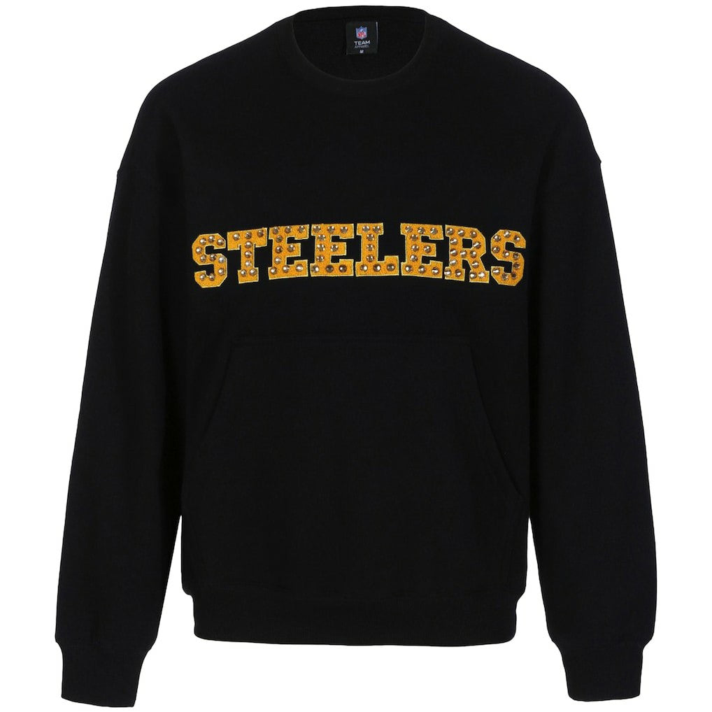 Pittsburgh Steelers Cuce Women's Chenille Jeweled Sweatshirt - Black online