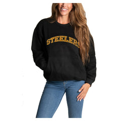 Pittsburgh Steelers Cuce Women's Chenille Jeweled Sweatshirt - Black online