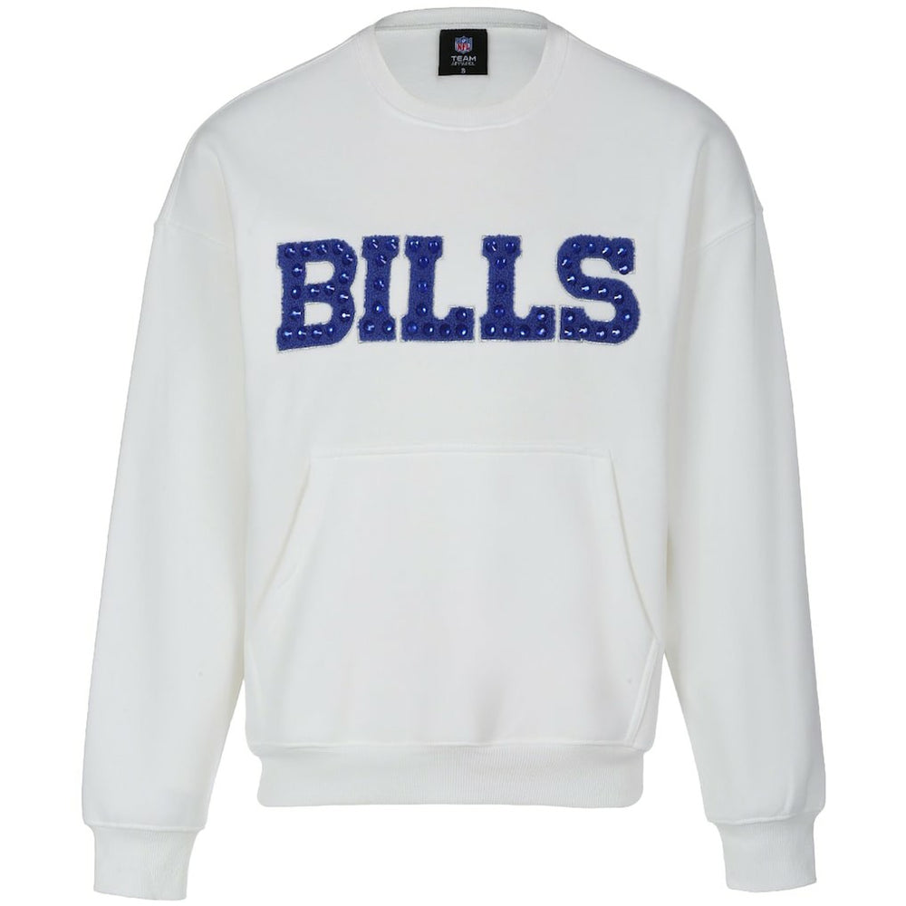 Buffalo Bills Cuce Women's Chenille Jeweled Sweatshirt - White online